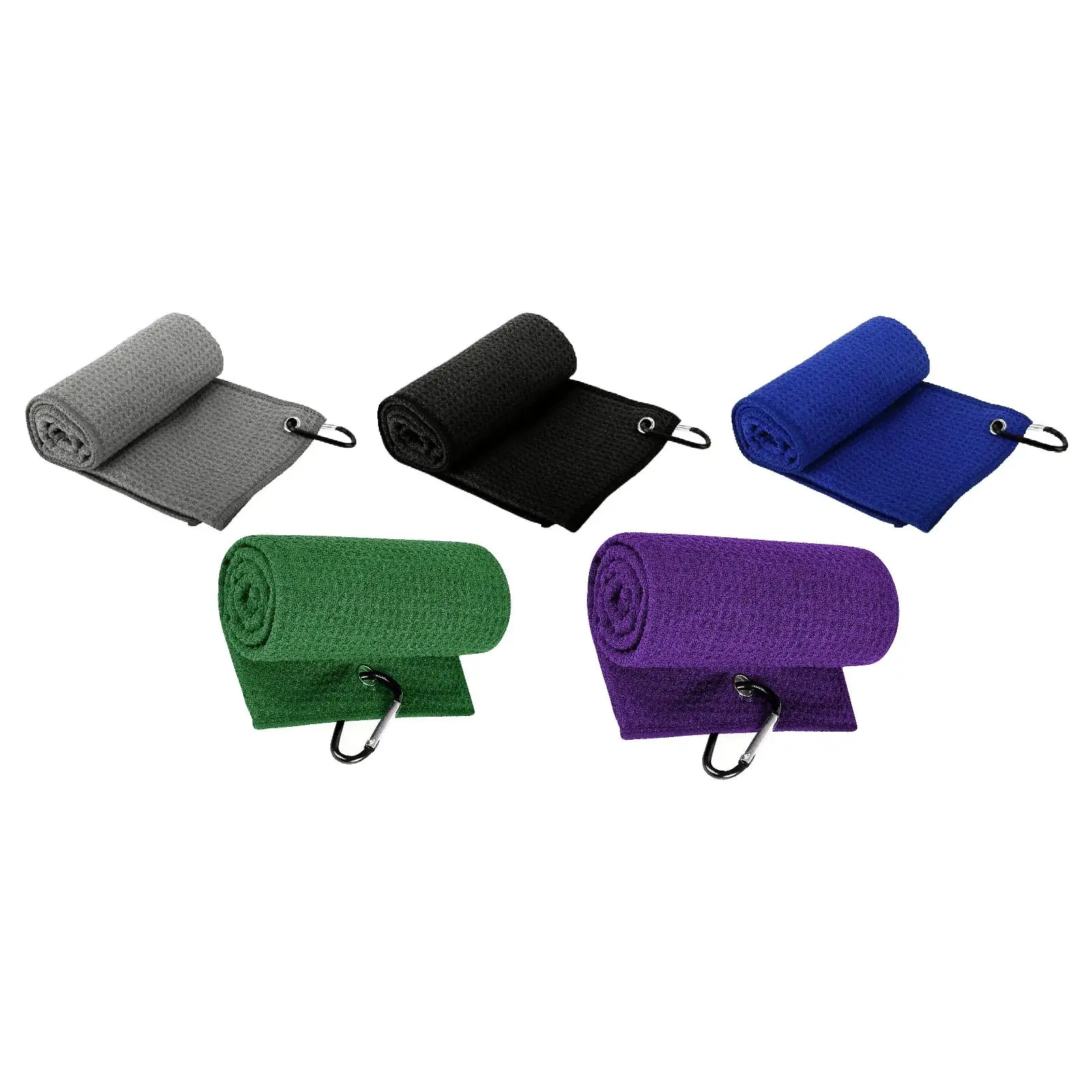 

Golf Towel with Carabiner Good Absorbent Small Soft for Golf Lovers Gifts for Men Women Golf Bag Towel Golf Ball Cleaner Towel