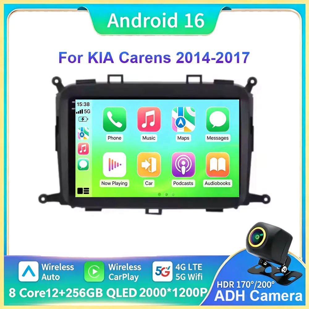 Android 16 For Kia Carens 2014 - 2019 WIFI 4G Auto GPS Car Radio Carplay  Multimedia Player Navigation Stereo