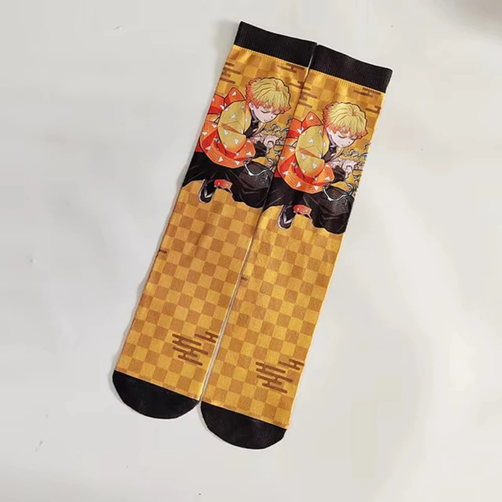 Anime Demon Sockings Kamado Tanjirou Nezuko Agatsuma Zenitsu Accessories Creative Cartoon Adult Socks Gift image 3