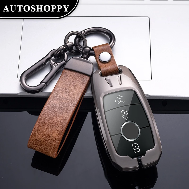 

Alloy Car Remote Key Case Cover For Mercedes Benz A C E S G Class GLC CLE CLA W177 W205 W213 W222 X167 AMG Keychain Accessories