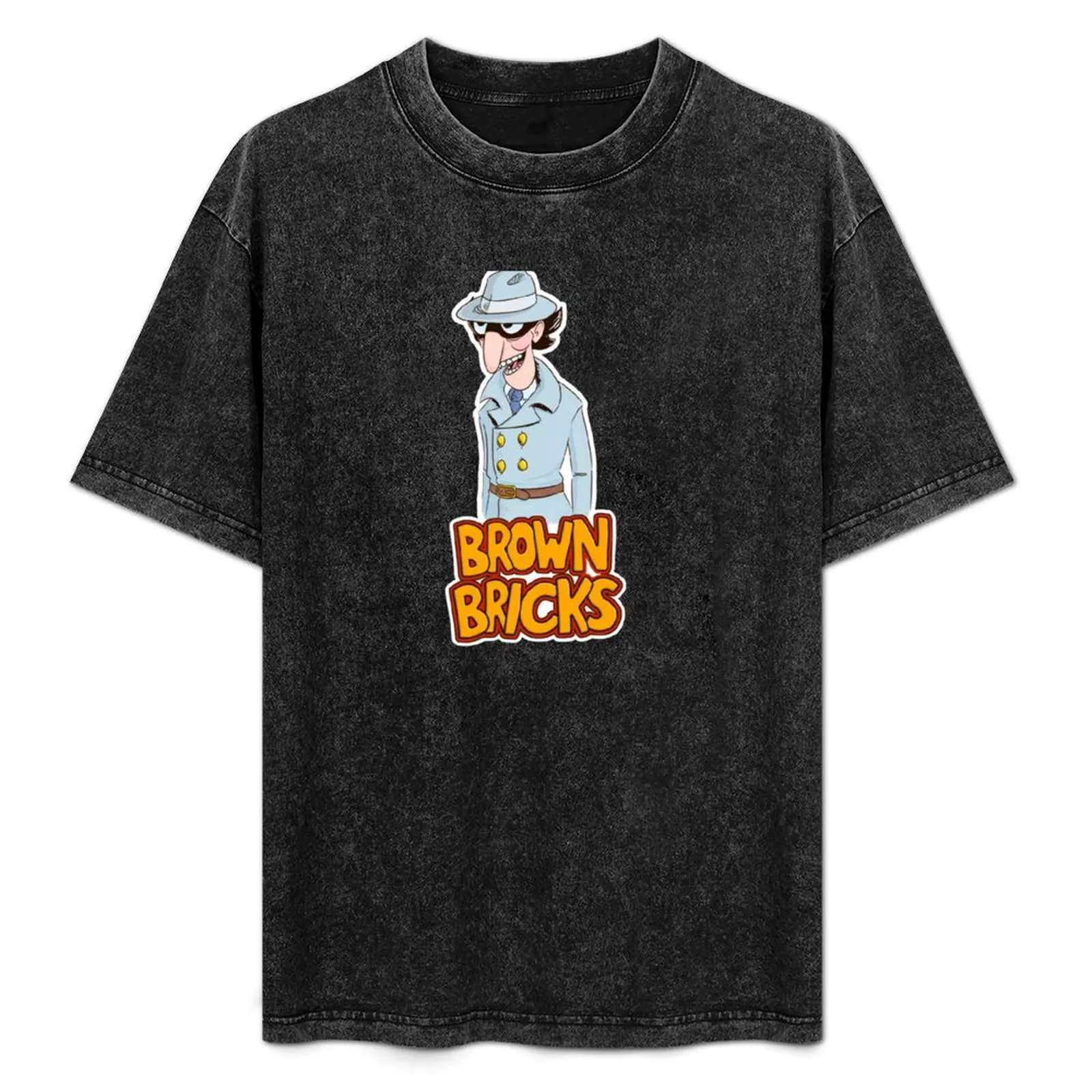 

Inspector Gadget Brown Bricks T-Shirt cotton t shirts man 100% cotton tshirt 100% T-Shirt