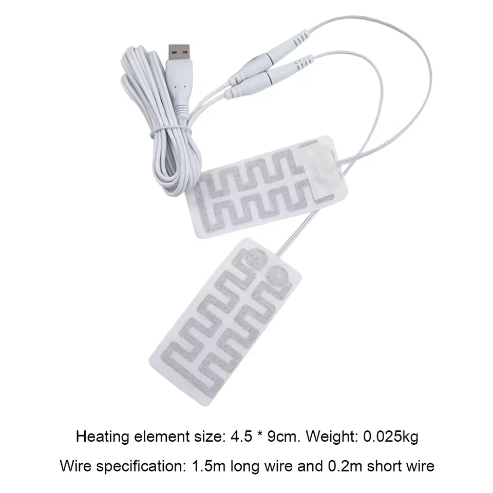 탄소 섬유 난방 장갑 세트 구성