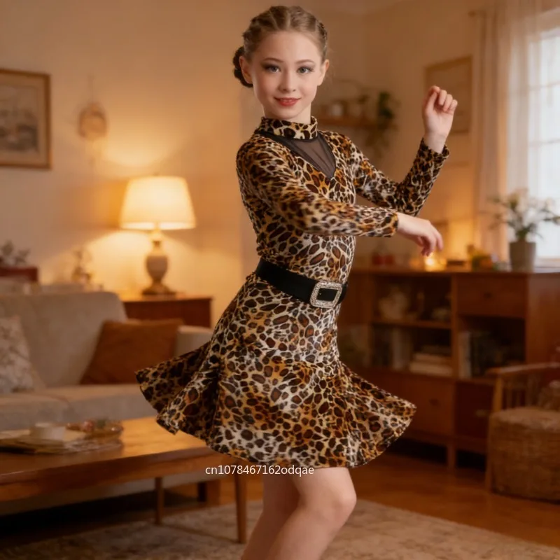 professional-kids-latin-dance-outfit-long-sleeve-leopard-print-girls-performance-costume-for-chacha-rumba-tango-samba-dance-wear
