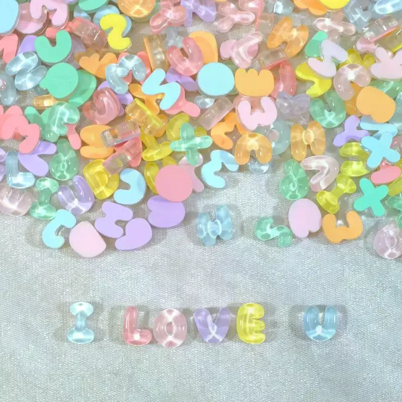 Handmade Mini Letter Charms Cute DIY Phone Cases Hair Clips Shoes Accessories Random Color