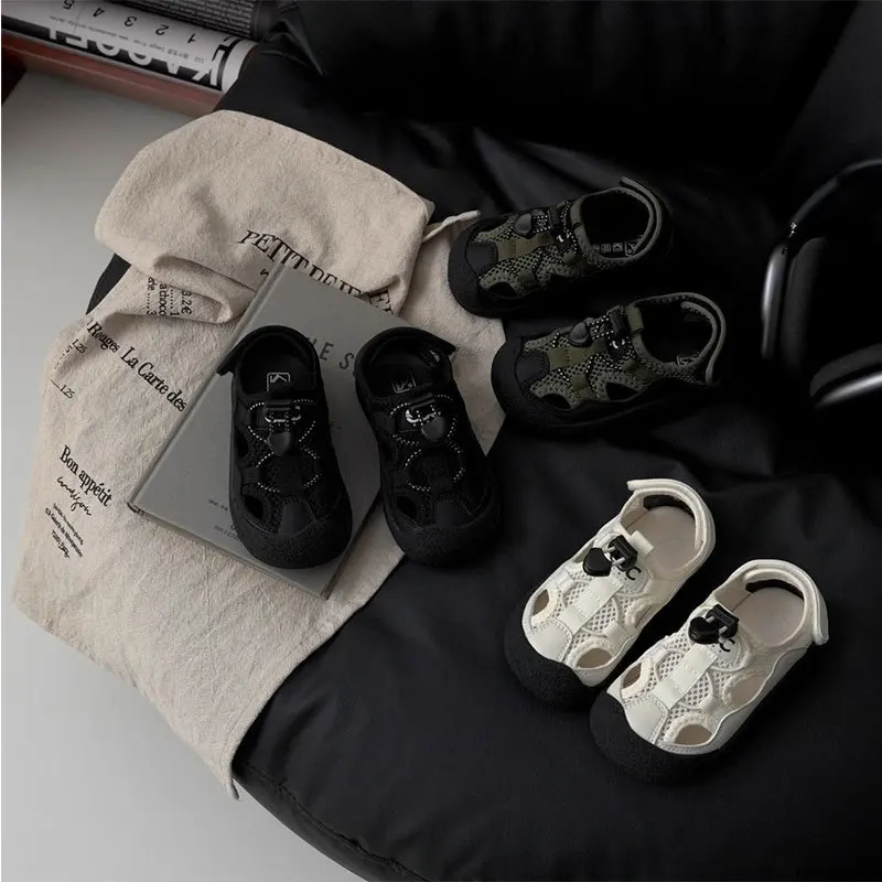 

Brand Boy Shoe Summer New Kid Sandals Fashion River Tracing Shoe Anti Kicking Gril Shoe Allmatch Anti Slip Girl Sandalsбосоножки
