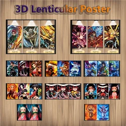 Kamado Nezuko Rengoku Kyoujurou Demon Slayer Wholesale Anime 3D Lenticular Poster Wall Art Motion Decorative Art Without Frame
