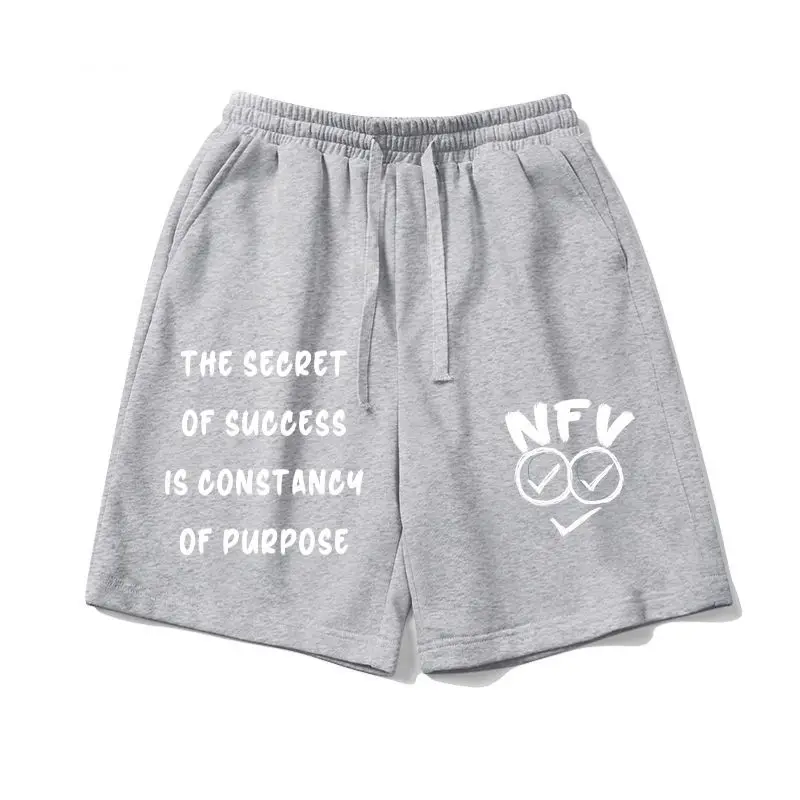 Short En Pur Coton Imprimé À Cordon De Serrage Tendance Américaine Pour Hommes Et Femmes Été Nouveau Polyvalent Et Ample