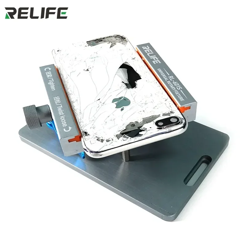 Relife-Soporte de abrazadera RL-601S 2 en 1, accesorio giratorio de 360 °, antideslizante, para IPhone, Samsung, Huawei, quitar la cubierta trasera, reparación de vidrio