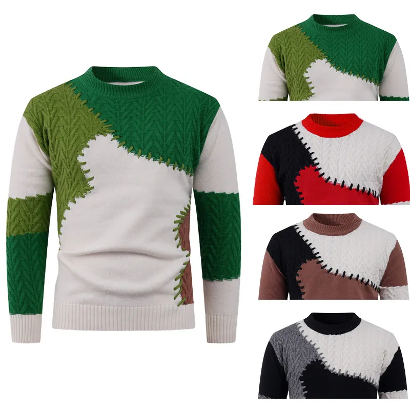 

Trendy Men's Sweater High Quali Warm Faionable Versatile Large Size Knittedwear Casual Sle mid Thiening Long Sve r...