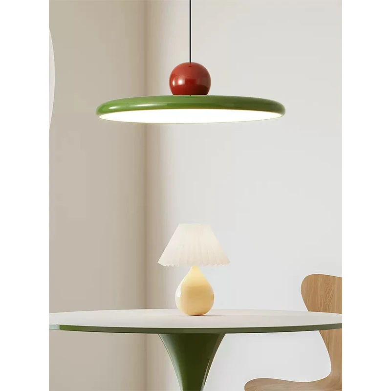 

Cream wind chandelier restaurant lamp simple modern study bedroom bar table lamp popular green retro flying saucer lamp