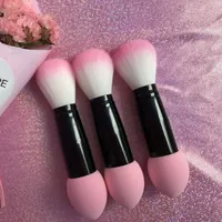 브러쉬 Professional Double Ended Blush Brush Women Makeup Sponge Imagic Cosmetic Powder Puff Pen Make Up Foundation Blusher Brushes