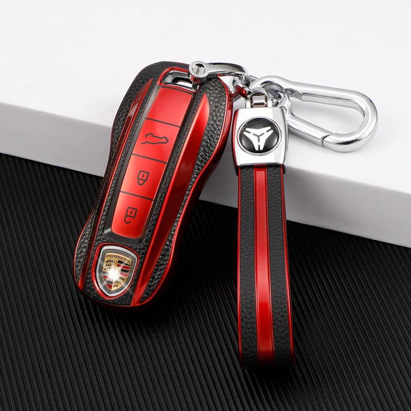 

Car Smart Key Case Cover Shell Holder for Porsche Cayenne 958 911 Lepin 996 Macan Panamera 997 944 924 987 987 Gt3 Cayman 987