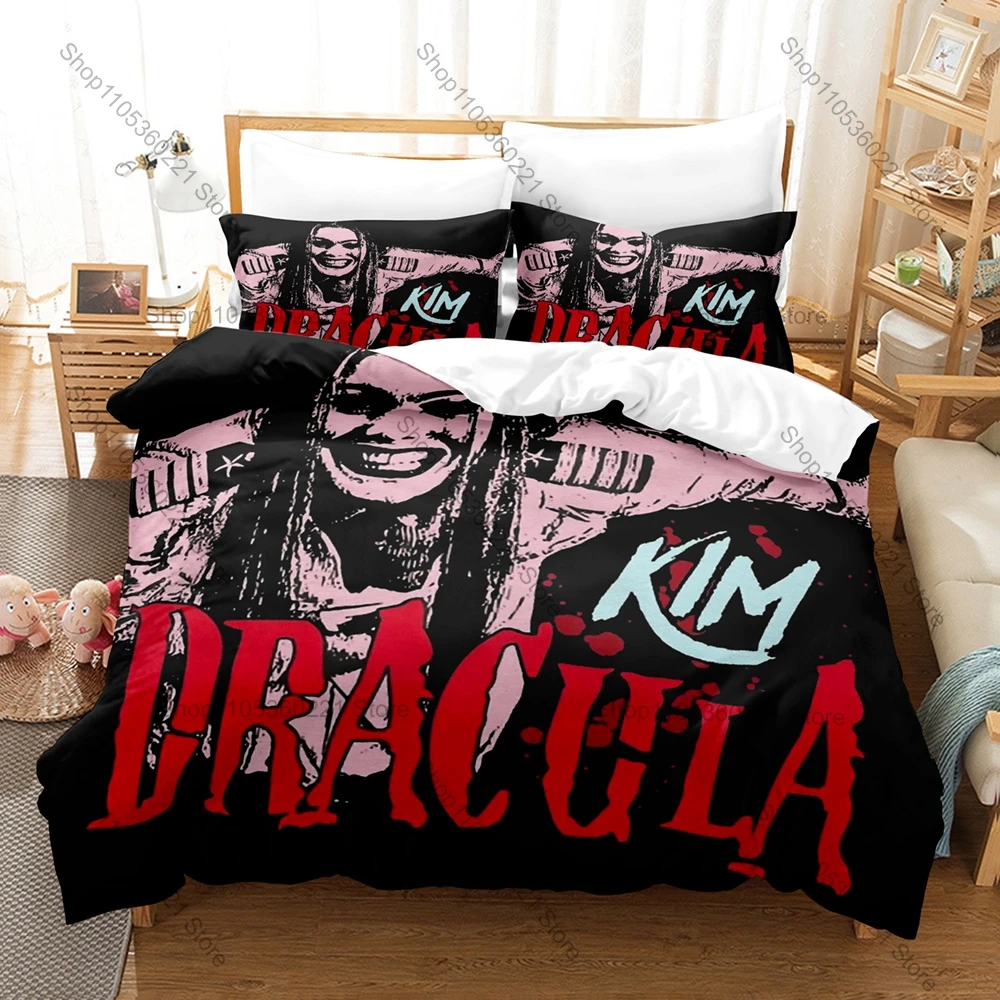 Bleach Blue Hair Kim Dracula Stage Portrait Art Print Duvet Cover + 2 Pillowcases Twin Full Queen King Alt Metal Bedding Set