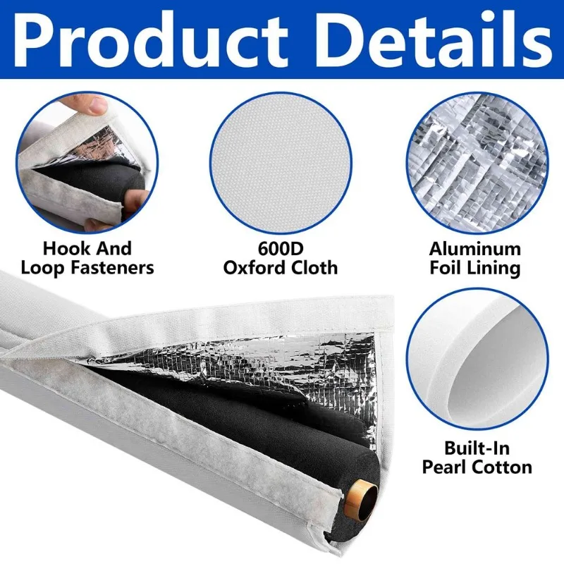 

【CHRISTMAS 】For Central Air Conditioning Mini Split Compatible AC Pipe Insulation Covers,Flexible White Gray Copper Line Sleeves
