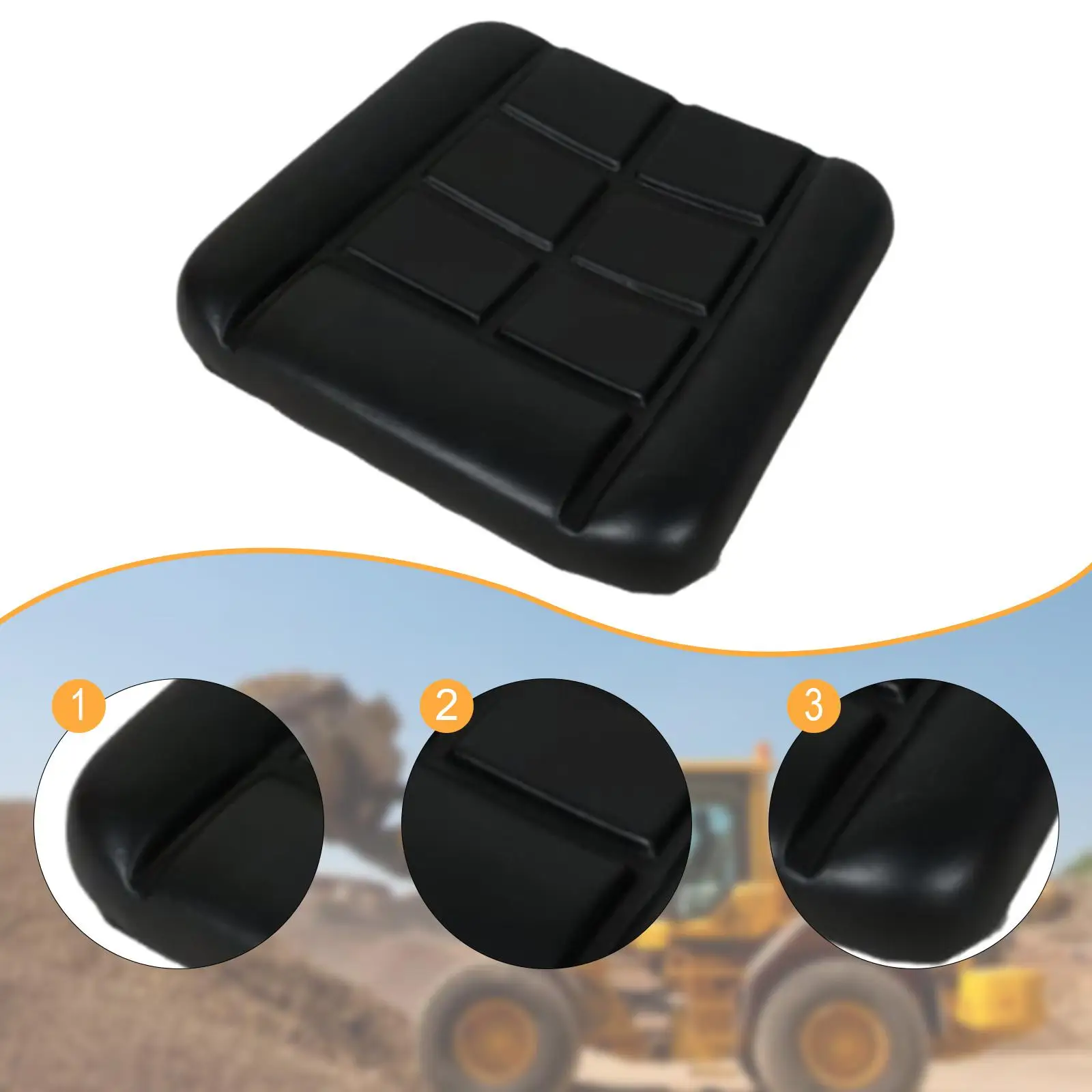 Forklift Seat Cushion Bottom Easy to Clean Accessories for Tricycles Loaders