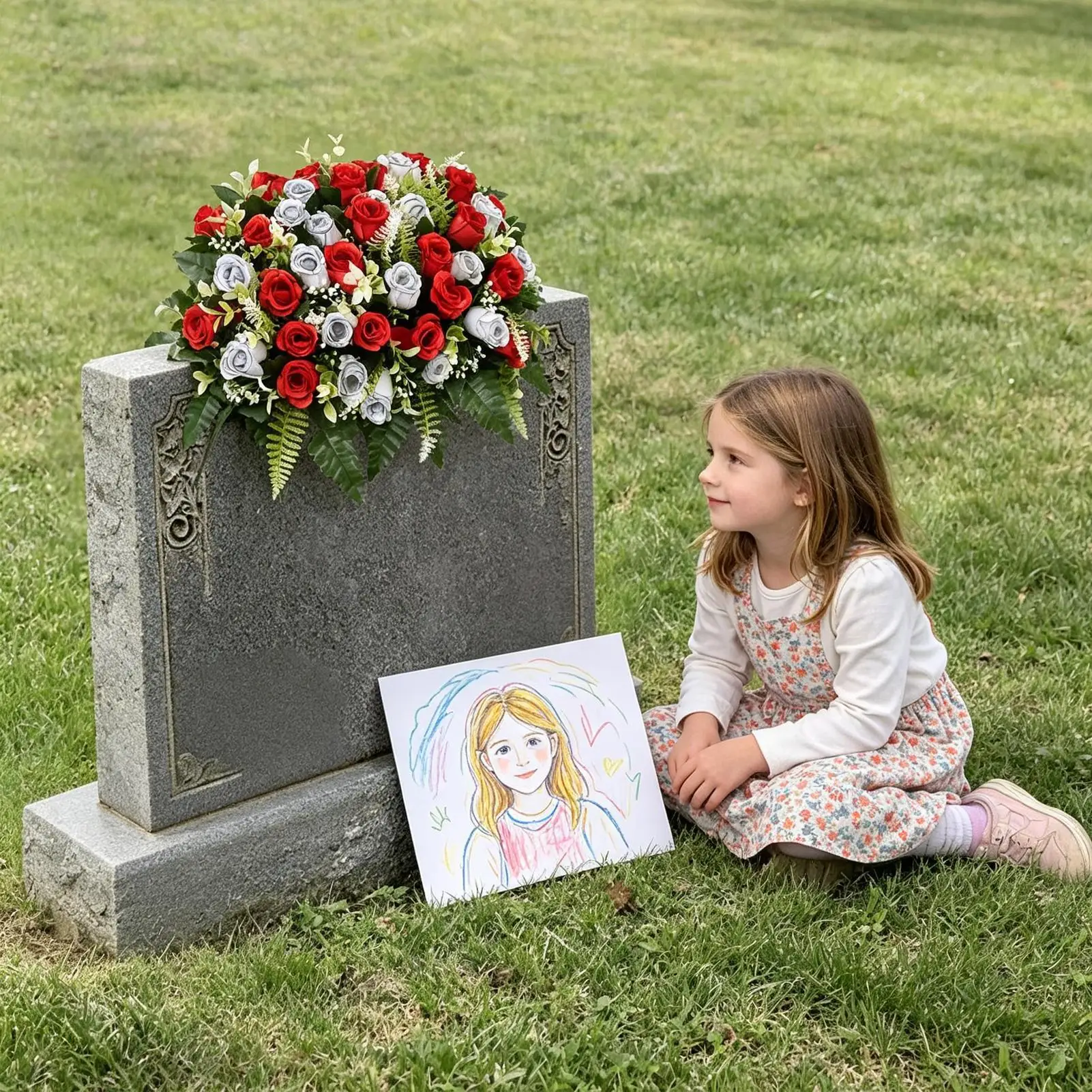

Grave Flowers for Cemetery UV-Resistant Artificial Outdoor Decor Cemetery Headstones Grave Flowers for Gravesite Graveyard