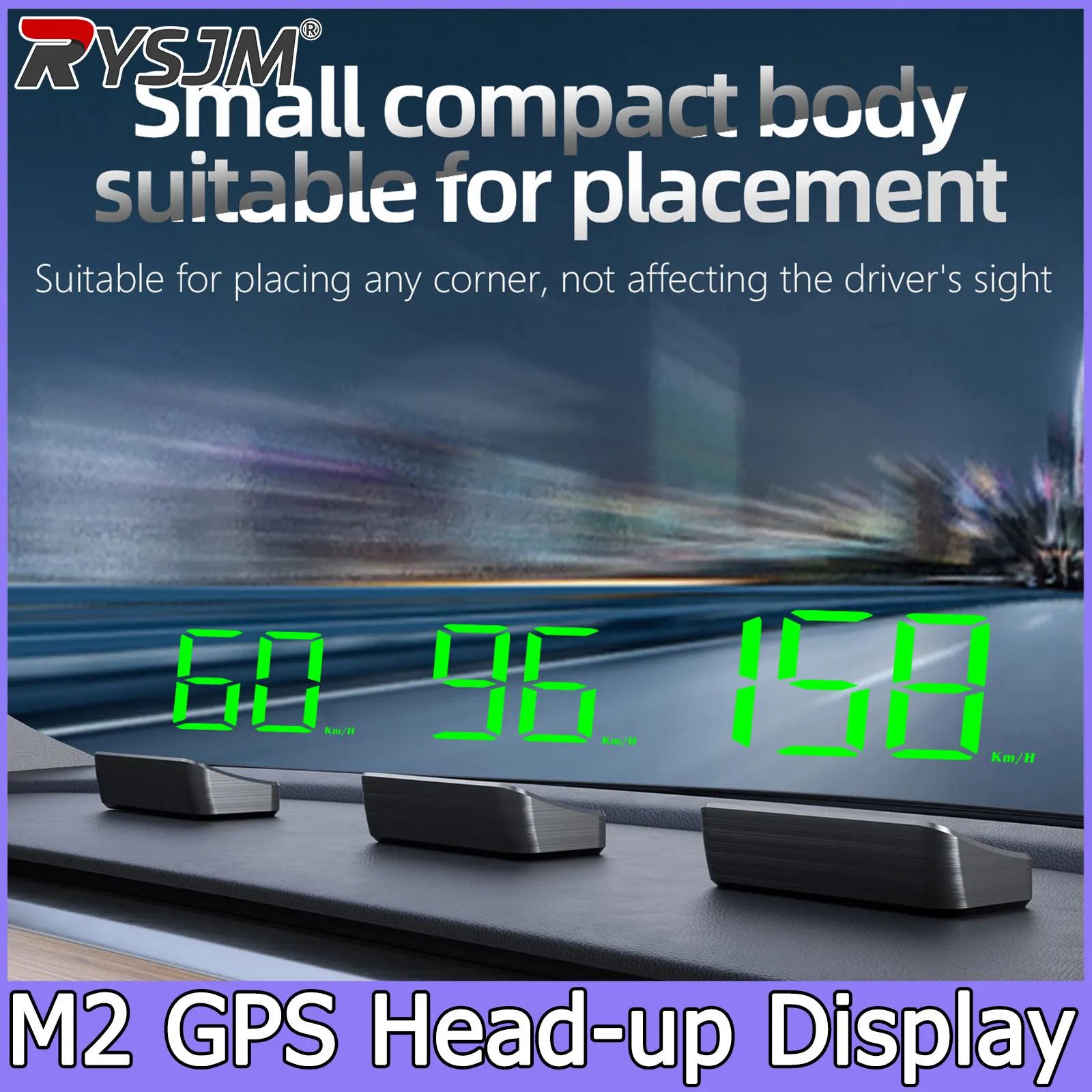 Head Up Display M2 GPS HUD Car Universal Speedometer KMH USB Cable Plug &amp; Play GPS &amp; Beidou Dual Satellite System