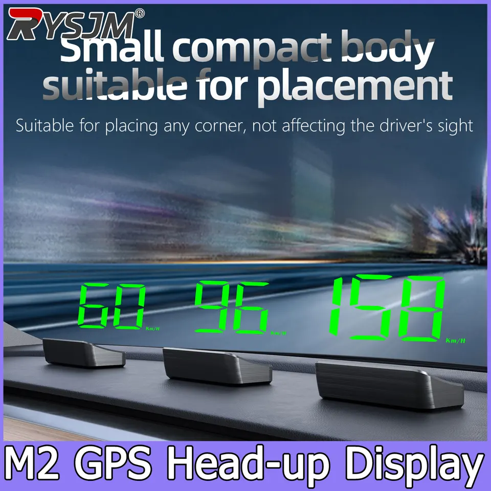헤드업 디스플레이 M2 GPS HUD 자동차 범용 속도계 KMH USB 케이블 플러그 앤 플레이 GPS 및 베이더우 듀얼 위성 시스템