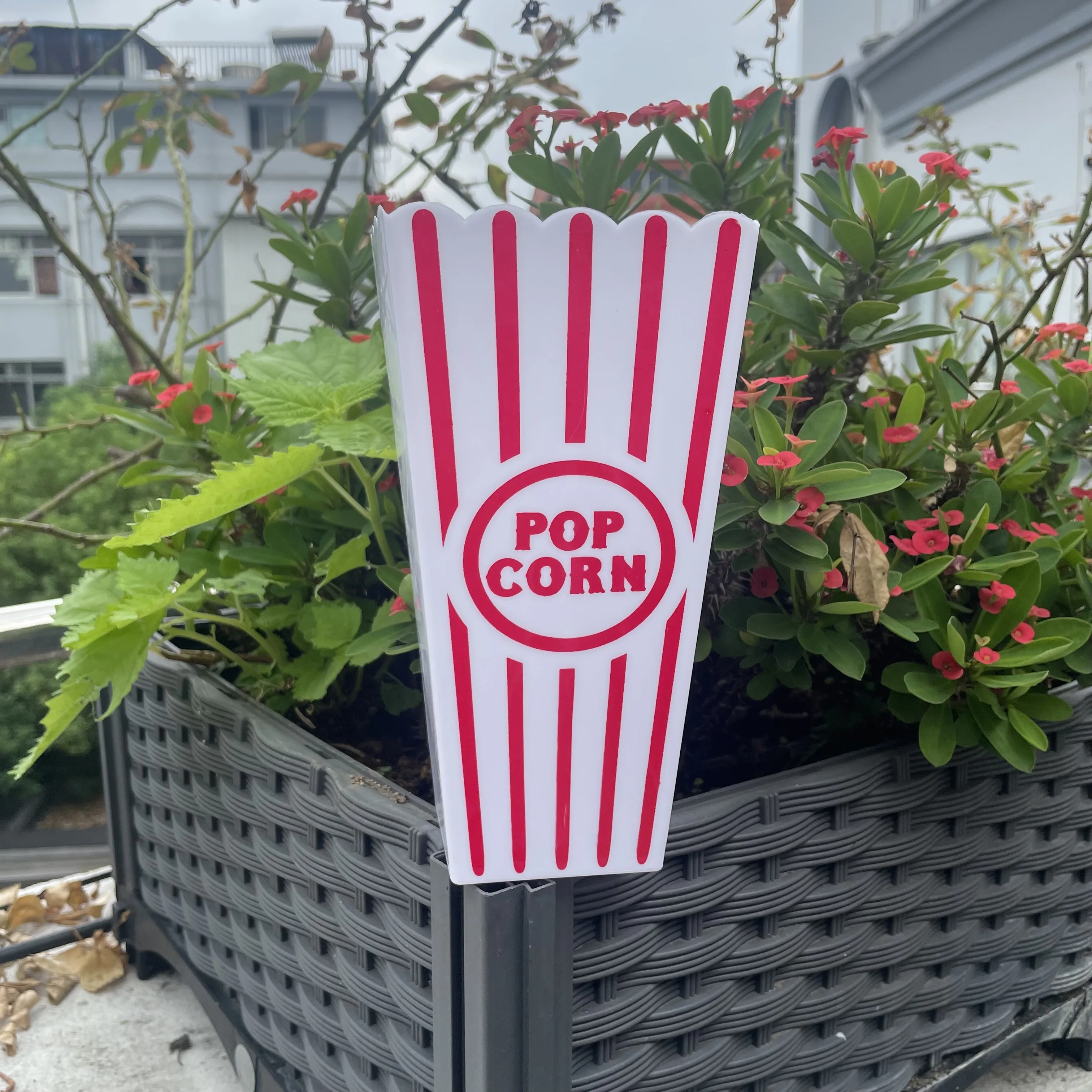 18,9 cm Retro Gestreifter Popcorn-Eimer Wiederverwendbare Popcorn-Box für Filmnächte Party-Snack-Behälter Heimkino-Dekor Zubehör – Detail 9
