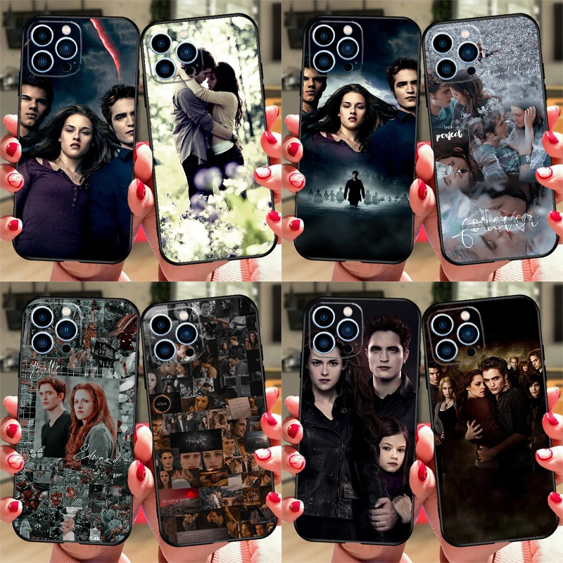 Dämmerung Saga Fall für iPhone 16 15 13 11 14 Pro Max 12 Mini Plus XR X XS Max Silikon Telefon abdeckung