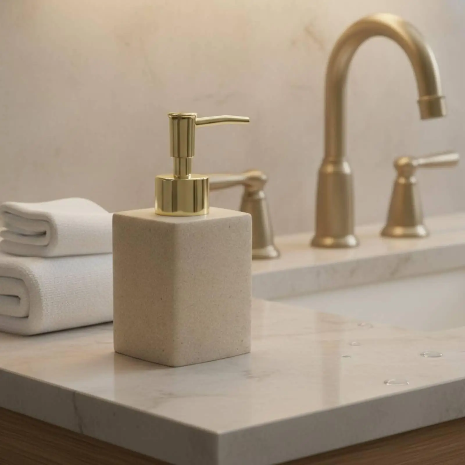 Marble Pattern Soap Dispenser Marble Soap Dispenser Easy to Clean Lavatory