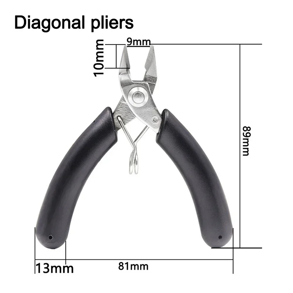 Pliers Diagonal Pliers Round Bent Needle Nose Pliers For DIY  Jewelry Making Curved Mouth Cutting Cable Nippers Hand Tools