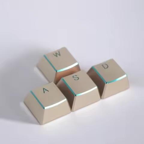 Direction Aluminum Alloy Keycap Custom Metal Light 1U ESC Point Keycaps XDA Profile WASD Mechanical Keyboard Artisan Key caps