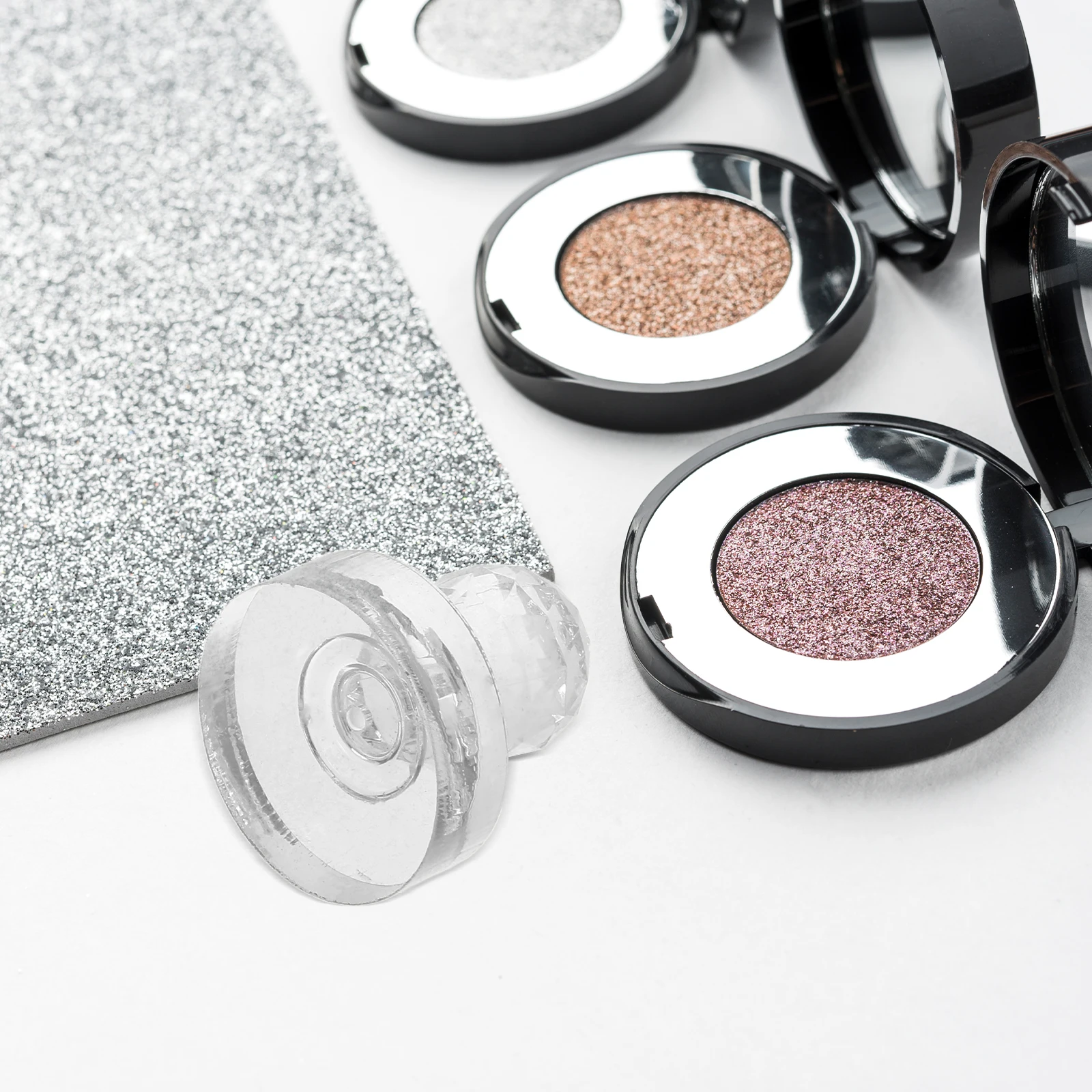 3개 아크릴 아이섀도우 스탬프 프레스 도구 블러셔 메이크업 스탬퍼 DIY 씰 몰드 아이섀도우 리페어 액세서리