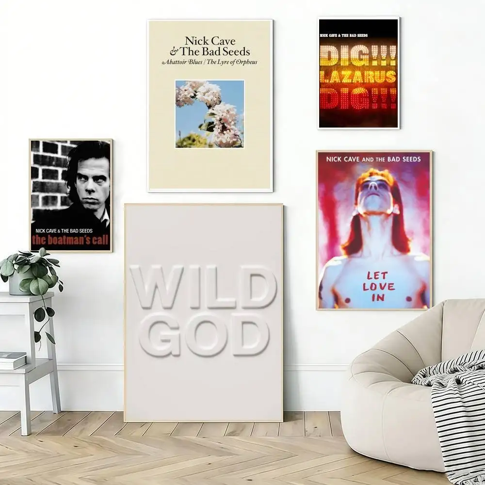 Band N-Nick C-Cave and the B-Bad S-Seeds Poster HD home decor home living room bar aesthetic decor sticky wall waterproof