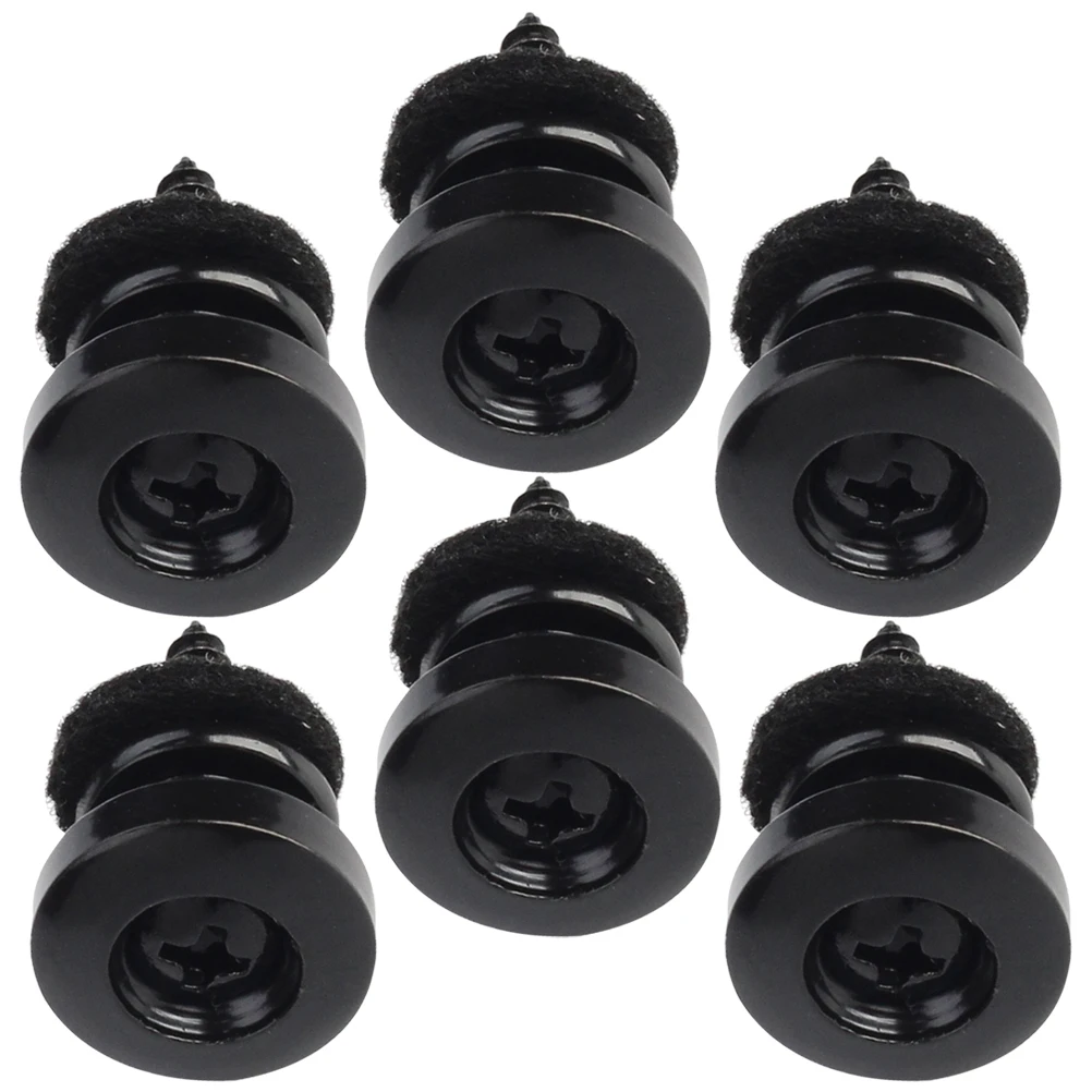 

6 Pcs Anti-slip Buckle Strap Button Guitar Acoustic Bass Fastener Electric Buttons Lock Felt Locks