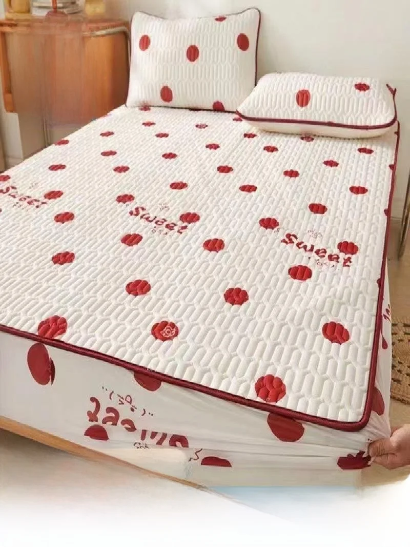 

Новинка: Комплект из 3 предметов: латексный охлаждающий коврик, летнее одеяло с принтом и защитный чехол для матраса Dormi (90% латекс)