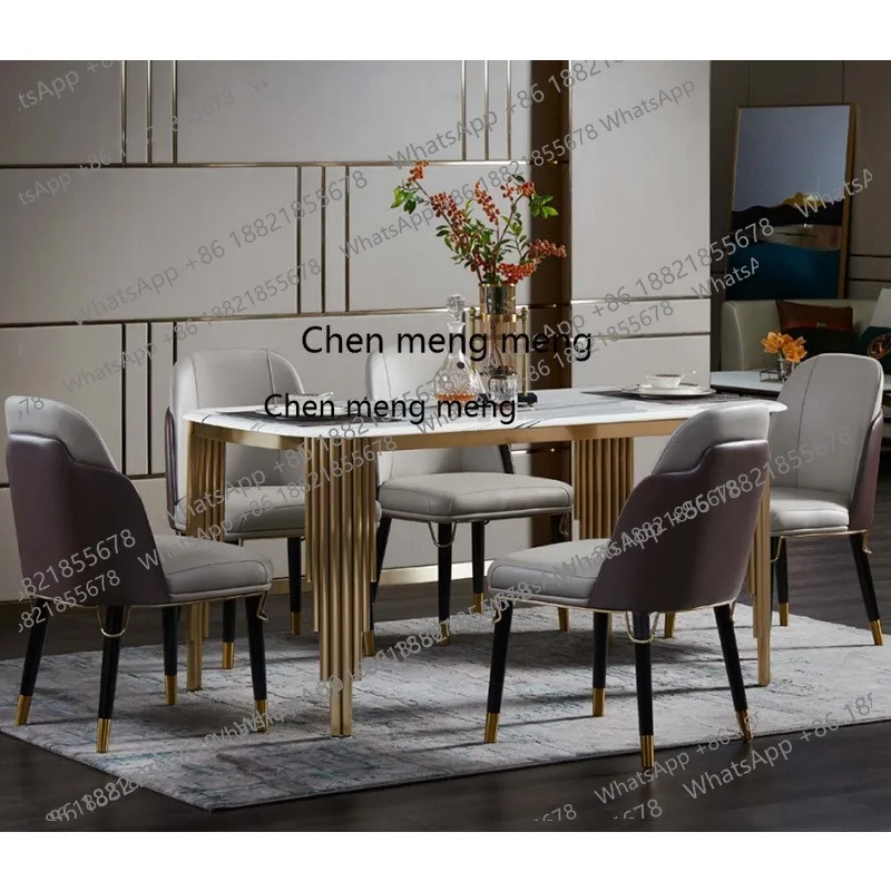 

Modern marble dining tables Nordic small apartment home rectangular post-modern dining table