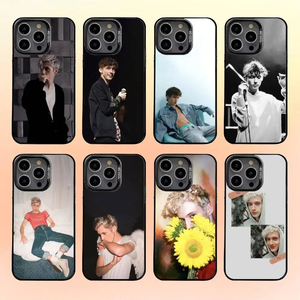 

Singer T-Troye Sivan Phone Case For iPhone 16 15 14 13 12 11 Pro Max Grey Black Matte Laser Metallic Aurora Funda