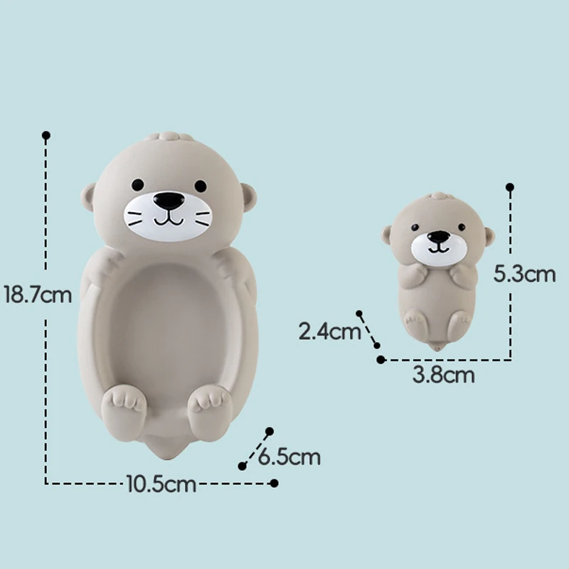 1Set Children's Bathroom Floating Animal Otter Set 1 Large 3 Small Sealed Floating Water Play Toys Baby Bath Toys