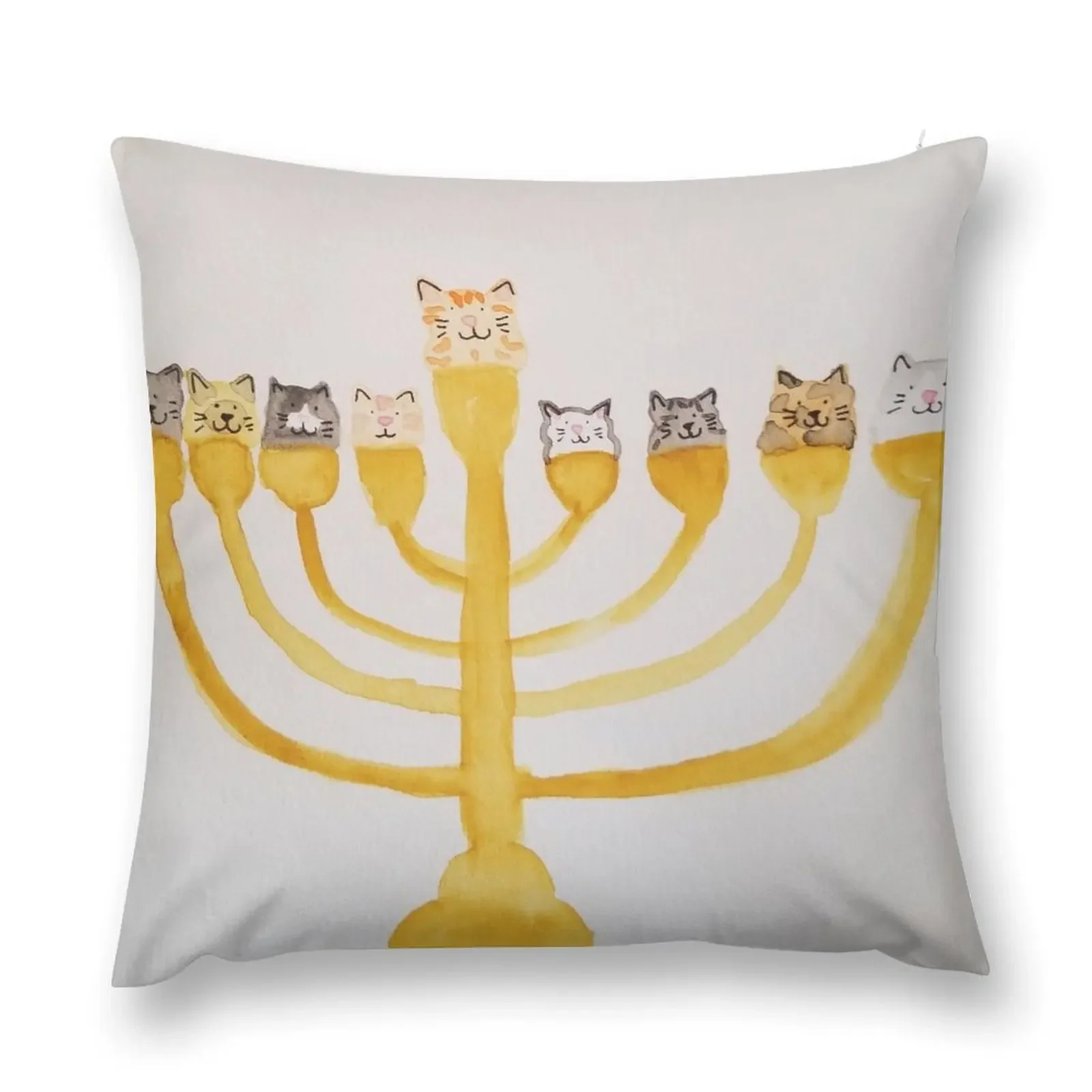 

Meownorah Throw Pillow Decorative Cushion Cover Pillow Cases pillow