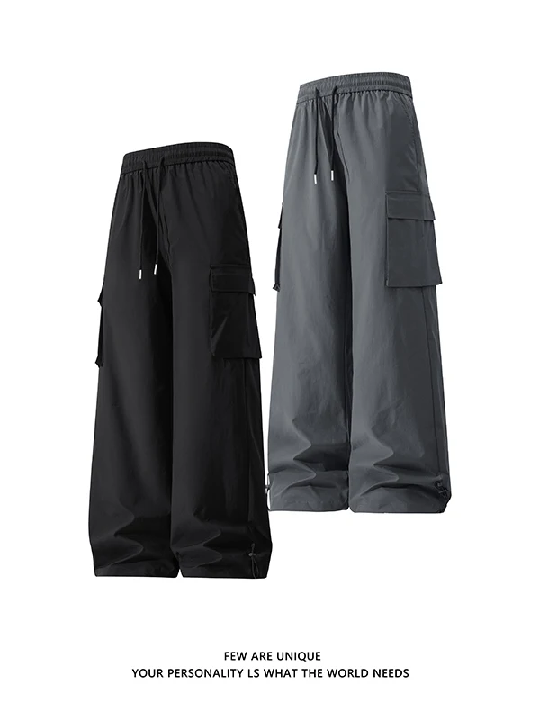 

Men's Casual Trousers Windproof Loose Straight Leg Long Pants Autumn 2025 New Fashion Brand Workwear Cargo Pants