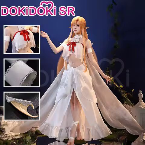 Yuuki Asuna Cosplay Costume Anime Sword Art Online DokiDoki-SR Female Costume Fairy Queen Asuna Cosplay Wig