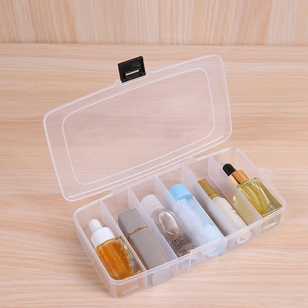 5/6 Gitter Wimpern verlängerung Werkzeug Aufbewahrung sbox Kleber Pinzette Halter Make-up Organizer pp Kunststoff transparent Rechteck Schmucke tui