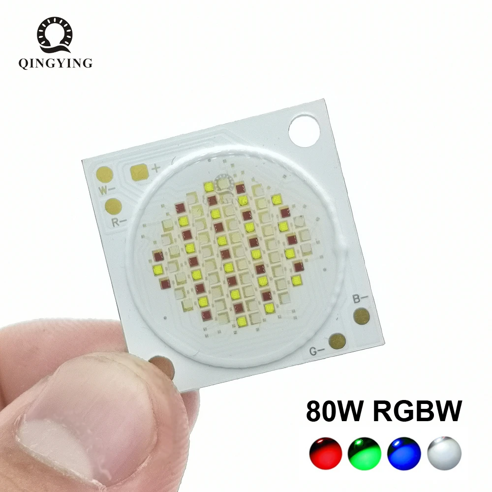 1pcs 80W RGBW Stage Light Colorful High Power LED 700mA 80 Watt Enough Power Red Green Blue White COB Chip Lighting Source Beads