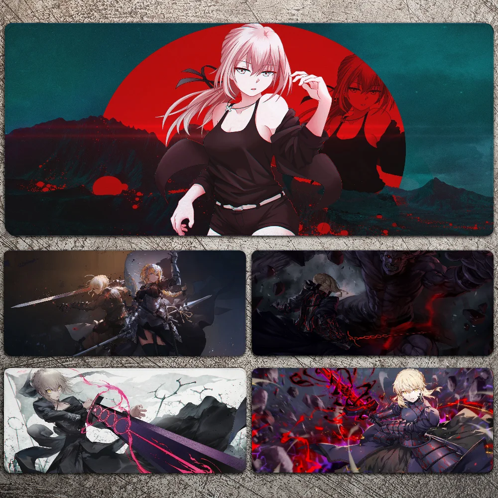 

Saber Alter Fate Series Mousepad Large Gaming Mouse Pad LockEdge Thickened Computer Keyboard Table Desk Mat