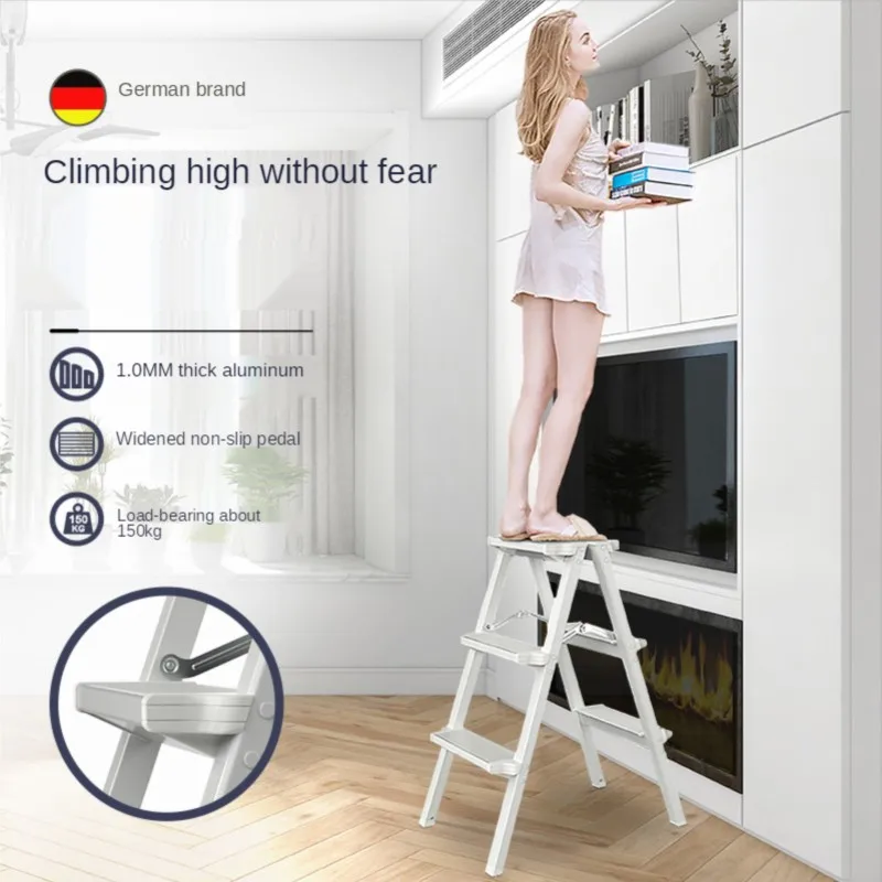 K-star Household Aluminium Alloy Folding Stair Multi-Functional Indoor Stairs Split Head Portable Telescopic Ladder New Hot Sale