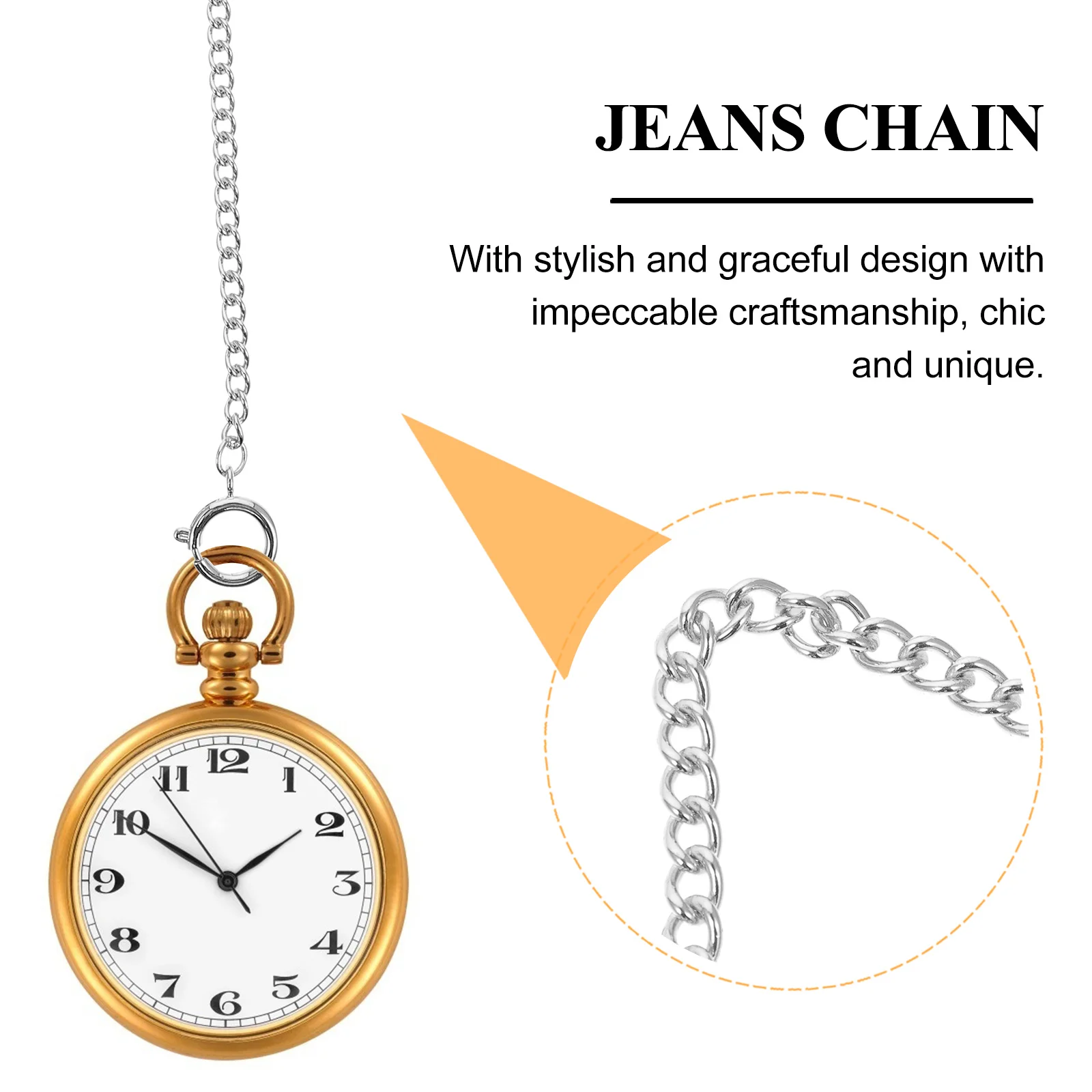 Sieraden Hangende Ketting Pocket Watch Horloges Voor Mannen Jeans Broek Kleding Gegalvaniseerd