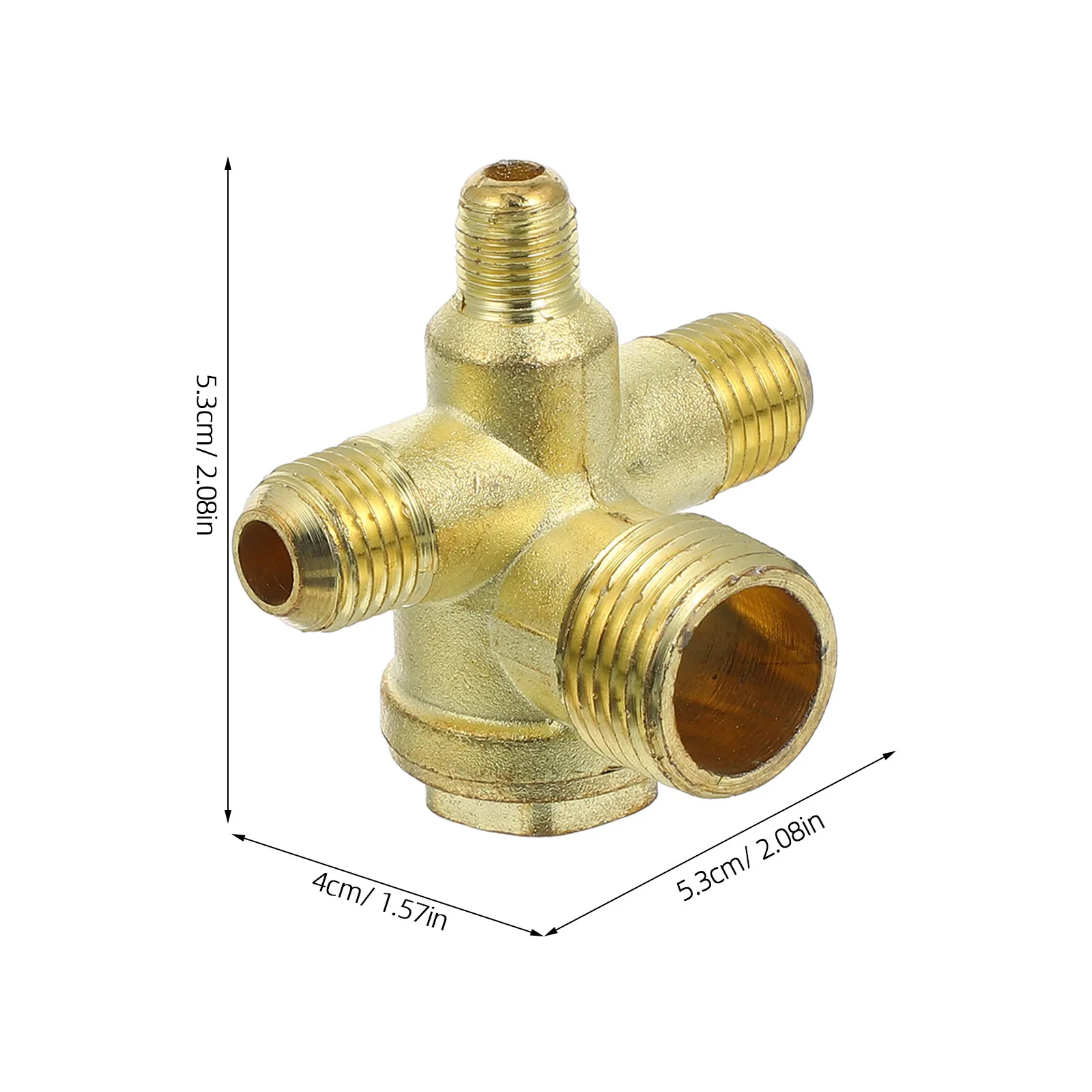 Air Compressor Double Pipe Check Valve 4 Ways Threaded Non-Return Accessory Valve Pneumatic Safety Control Fitting Pressure Part