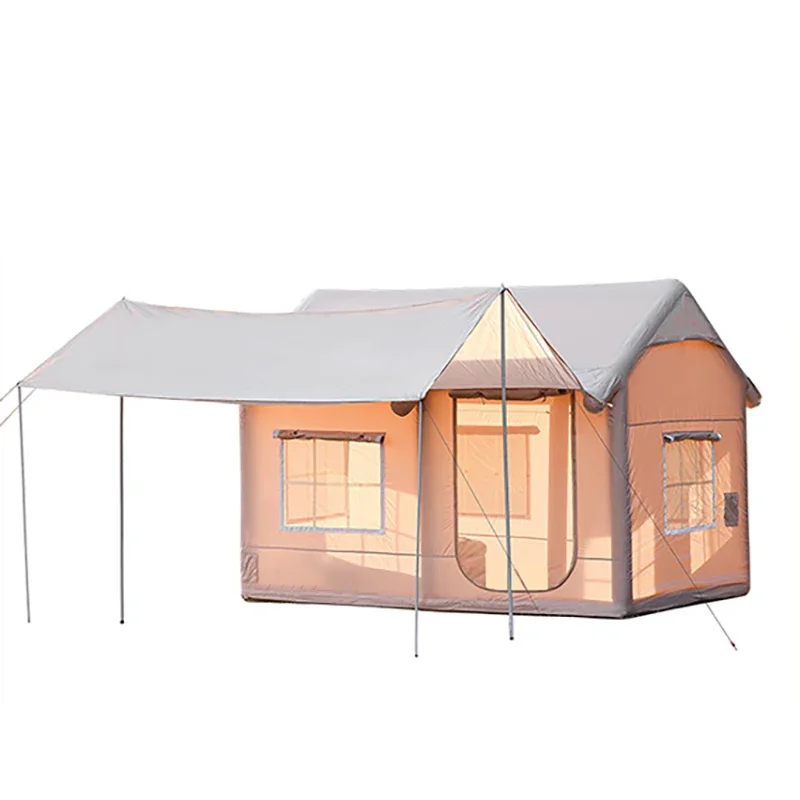 2026 High Quality Extra Large Inflatable Tent With Canopy All-In-One Accommodate 6-8 People Camping Tent Canopy Tent