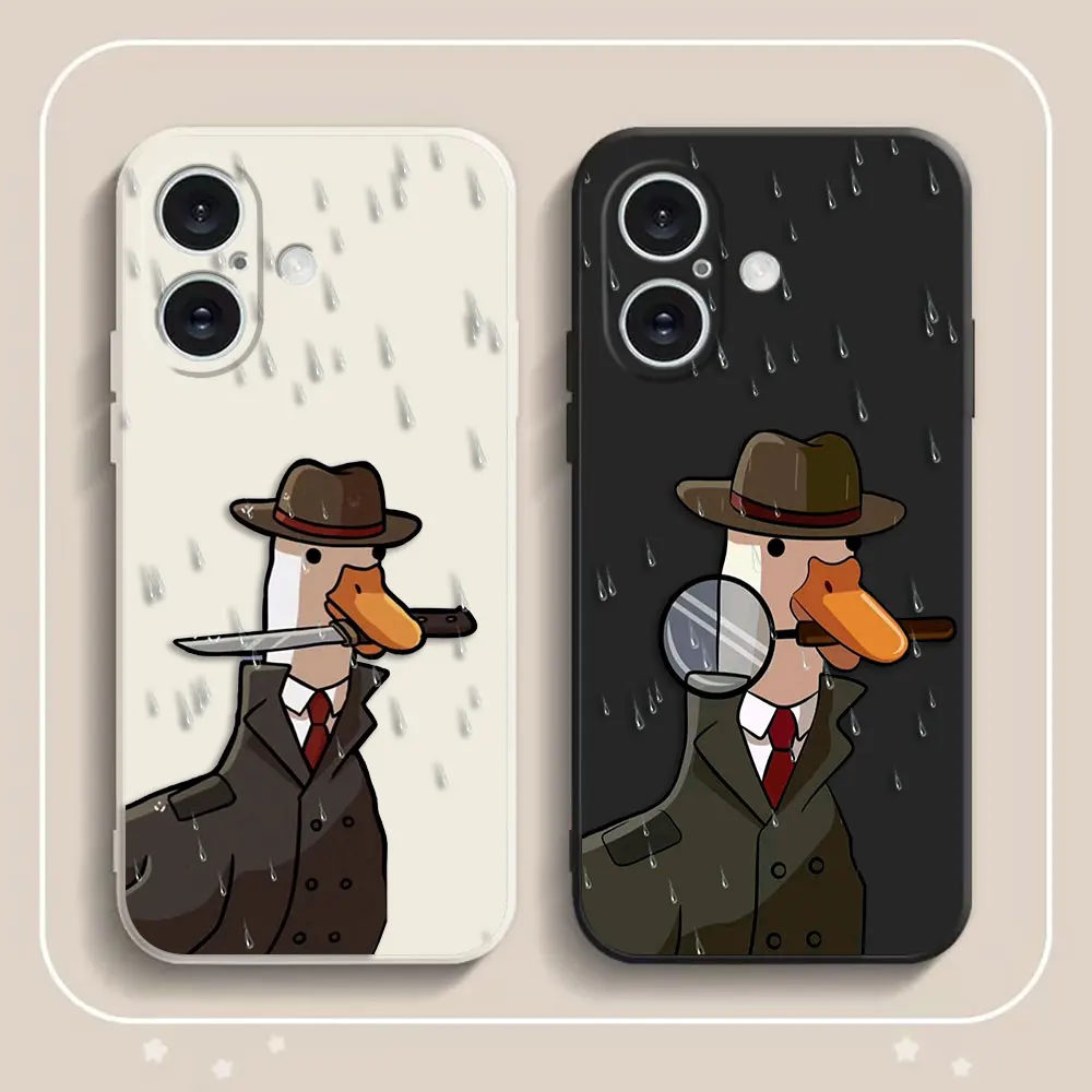 New Funny Duck Goose Custom Photo Phone Case For iphone Apple 16 16E 15 14 13 12 11 X XS XR 8 7 PRO MAX PLUS 5G Silicone Case