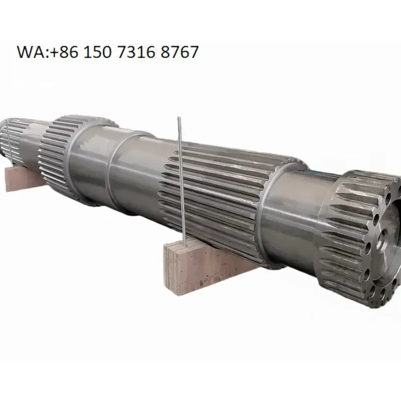 Large-Scale Non-Standard Mining Tunneling Machinery Transmission Spline Shafts Steel Material High Torque Capacity Customized