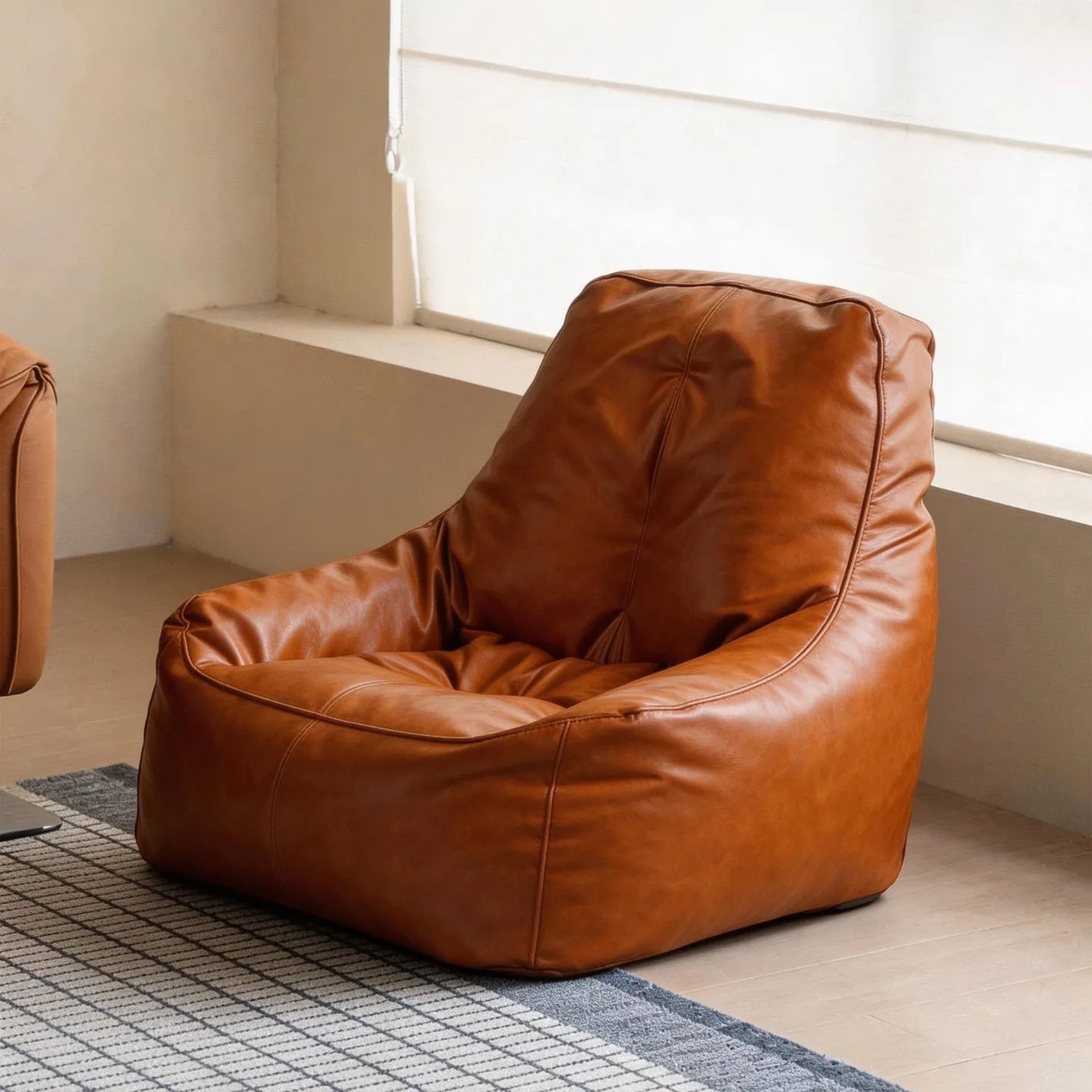 Retro heightened lazy sofa bean bag light luxury living room retro casual sofa recliner