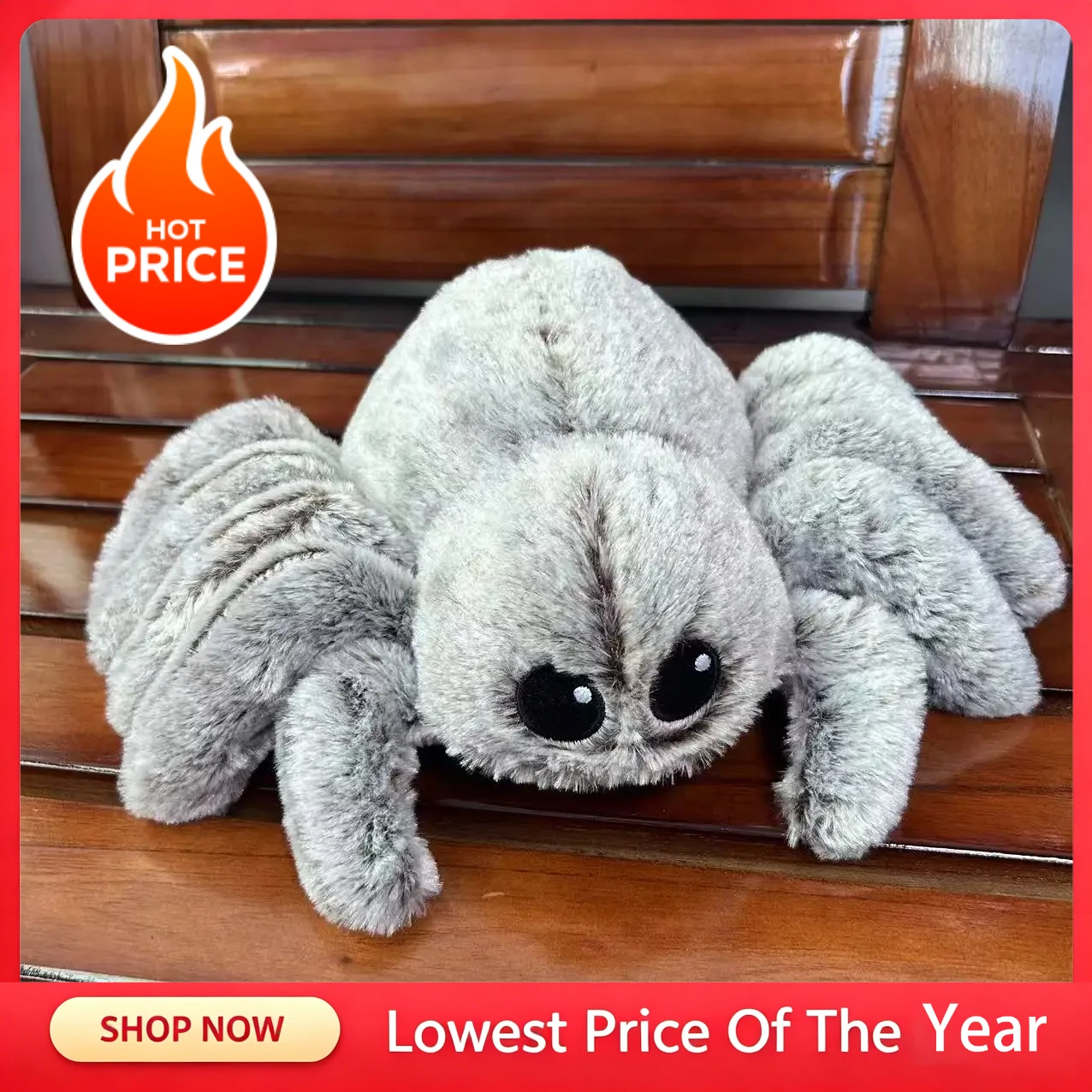 Halloween Spider Plush Toy Soft Fluffy Stuffed Animal Cute Decorative Plush Decoration Gift Realistic Plush Toy Doll Christmas