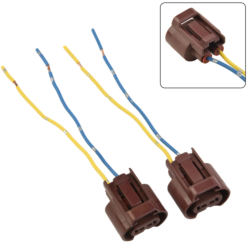 2 Pcs 9006 HB4 5 Inches Long Light Socket Connector Lamp Bulb Plastic Plug And Copper Wire Wire Pigtail Female U Car Replacement