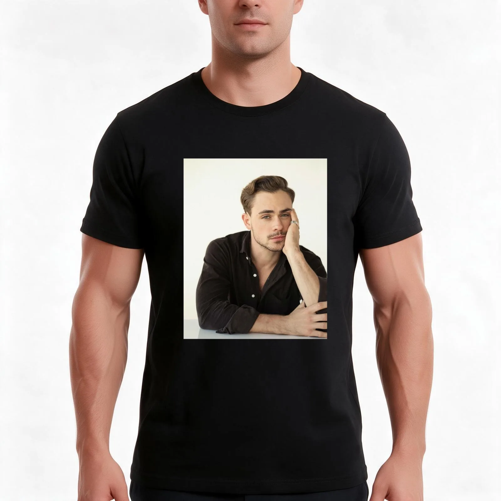 dacre montgomery T-Shirt, Summer Casual Cotton Tee, Oversized Streetwear Tops, Vintage Graphic Print, Loose Fit Short Sleeve